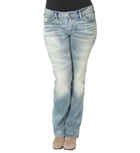 Silver Jeans Women's Plus-Size Suki Mid Rise Slim Retro Bootcut Jean