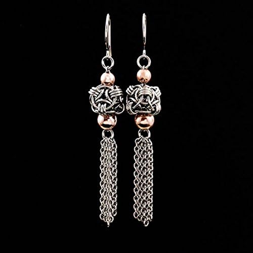 Sfera Earrings in Stainless Steel with Rose Gold Accents