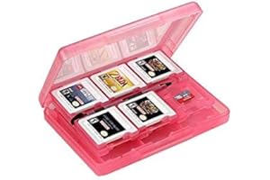OSTENT 28-in-1 Game Memory Card Case Holder Cartridge Storage Compatible for Nintendo 3DS LL/XL - Color Pink