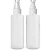 ljdeals 4 oz Plastic Spray Bottles, Fine Mist, Refillable, Reusable Empty Bottles for Household Use, Essential Oils, Perfumes, Travel Size, Pack of 2, Made in USA