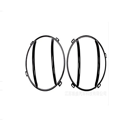 Bevis David New Iron Head Light Guard Cover Black Fit For Jeep Wrangler 2007-2016