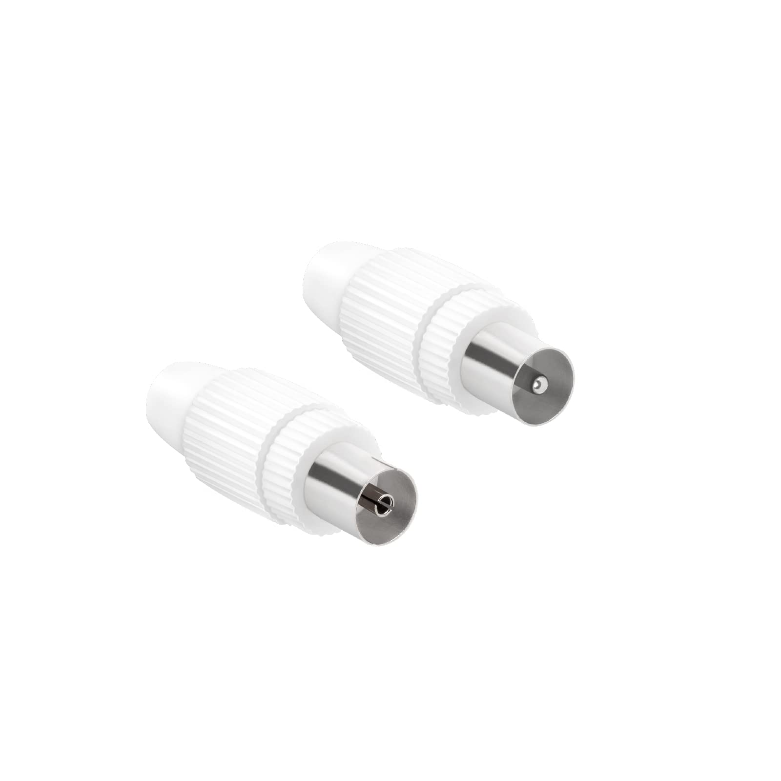 Ekon TV Antenna Adapter, 2 Coaxial Connectors, Anti-Slip, 2 Pack