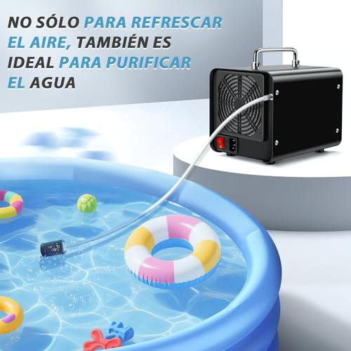 Smart Ozone Generator, 60000mg/h Ozone Generator for Water and Air, Air Purifier with Timer, Ozone Machine for Bathroom, Kitchen, Smoke, Cars, Pets, Fruits, Vegetables