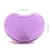 Silicone Gel Keyboard Wrist Rest Mouse Pad Wrist Support Cool Hand Pillow Cushion, Ergonomic, Heart-shaped Translucence (Pack of 2, Purple)