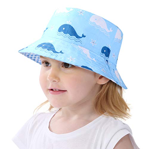 Kids Sun Hat Bucket Hat for Baby Toddler Double Side - UPF50+ Sun Protection Summer,Breathable,Age 1-6