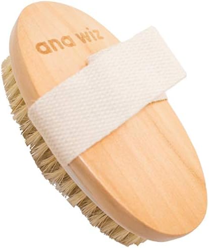 Ana Wiz™ Wooden Body Brush with Medium Natural Boar Bristles & Lotus Wood Handle