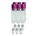 Beauticom® Glass 10ml ~ 1/3 oz Roller Bottles with Metal Cap, Stainless Steel Roll Balls for Essential Oil, Aromatherapy, Perfume, Lip Gloss, Lip Balm, Roll on Bottles (6 Bottles, PINK)