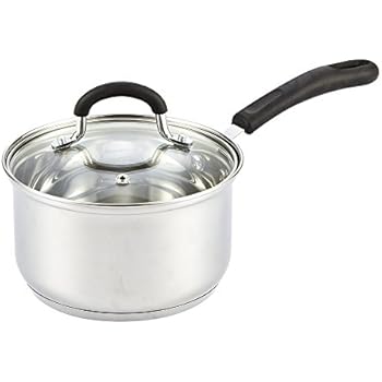 Cook N Home 02416 Silicone Handle 2-Quart Stainless Steel Saucepan