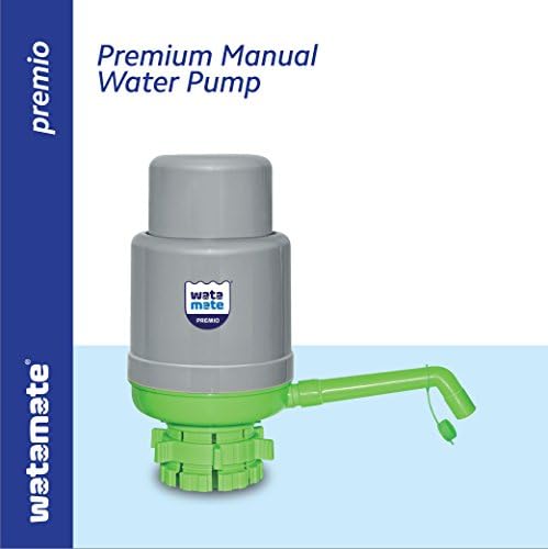 Watamate BPA-free Food Grade Manual Water Pump with Tough Diaphragm Technology, Grey and Green