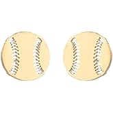 BELUCKIN Tiny Stainless Steel Sport Baseball Stud Earrings for Women