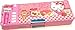 Ellon Kawaii Kitty Cat 2-Sided Pencil Pen Box Holder Deluxe Case Multi Functional w/Sharpener Glitter Patterns Vintage Kit