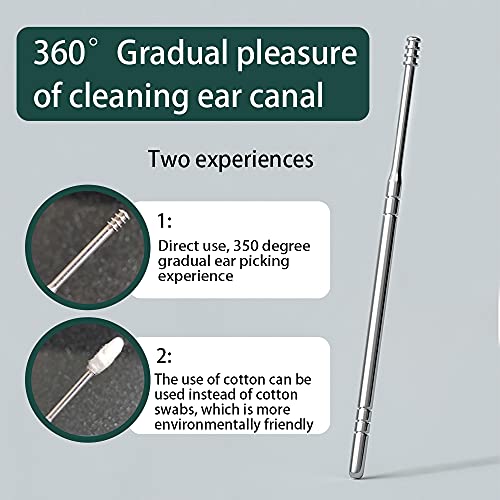 6-in-1 Ear Pick Set, Ear Wax Removal Kit, Professional Ear Cleansing Tool Set, Reusable Ear Pick Earwax Removal Kit with a Storage Box