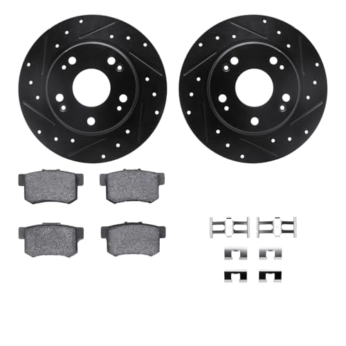 R1 Concepts Rear Brake Kit Fits 2011-2015 Honda CR-Z| Semi Met Pads, Drilled Sl…