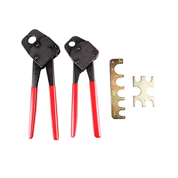 PENSON & CO. PTCRP1234DB CRP-1234-DB 1/2 Inch & 3/4 Inche Pex Crimper Plumbing Crimping Tool Cmobo Copper Ring with GoNoGo Gauge, Red