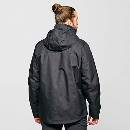 Berghaus Herren RG Alpha 3-in-1 wasserdichte Jacke mit abnehmbarem Fleece, extra Komfort, leichter Mantel, schwarz, Schwarz, XL thumbnail 3