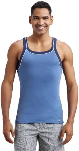 Jockey Men's Us54 Vest, Light Denim Melange, L price in UAE