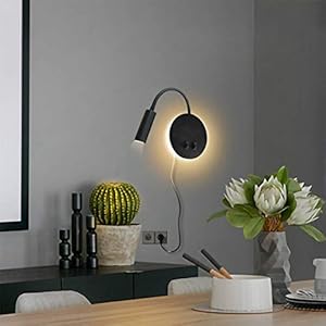 Budbuddy 3W + 8W LED leeslamp wandlamp met schakelaar moderne muur leeslamp bedlamp wandlamp binnen leeslamp draaibare…