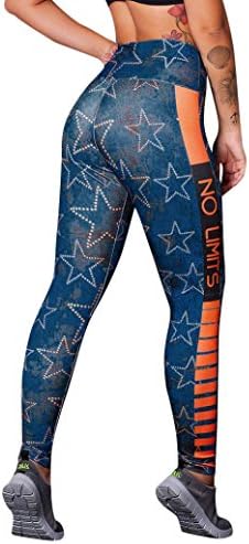 Gillberry Women's Print Pattern Tight Stretch Leggings for Yoga Running Pilates Gym
