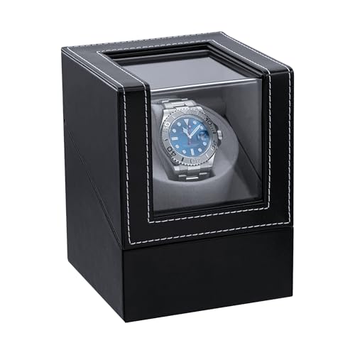 Mcbazel Automatic Watch Winder Box PU Quad Single Automatic Watch Display Storage Wristwatch
