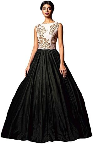 VKARAN Women's silk Semi-stitched Gown