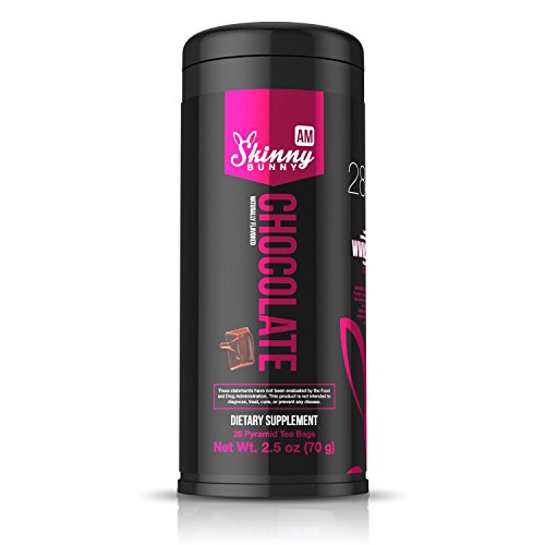 Skinny Bunny Tea - Manage Weight, Support Immune System, Detox Cleanse, and Promote Health with Antioxidants - Chocolate Tea AM - 28 Day Supply