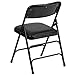 Flash Furniture Hercules Series Metal Folding Chairs for Parties and Weddings, Commercial Event Chairs with Padded Seats, 300-lb. Static Weight Capacity, Set of 4, Black