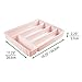 mDesign Adjustable, Expandable Plastic Kitchen Cabinet Drawer Storage Organizer Tray - for Storing Organizing Cutlery, Spoons, Cooking Utensils, Gadgets - Light Pink/Blush
