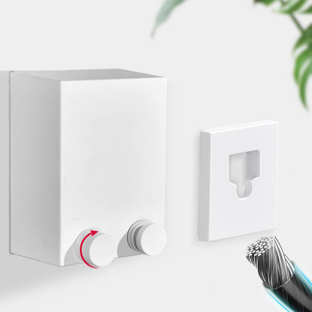 Melairy Clothes Airer Retractable Washing Line Wall Mounted Clothesline, Indoor Outdoor Bathroom Hotel Style Clothes Dryer Line (White)