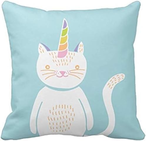 Kitty Unicorn Throw Pillow Case 18" * 18"