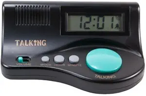 Features an Audio Time Report, Hourly Time Announcement, Adjustable Volume, and Easy to Set Alarm - Curve Talking Clock