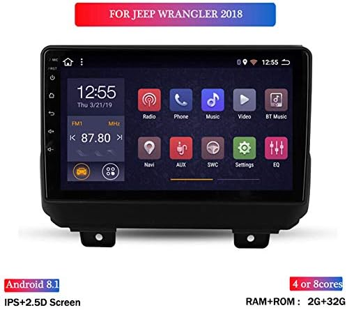 GPS Navigation For Jeep Wrangler 2018 Easy Installation Support Receiver Video Player FM/ Radio WIFI/ Bluetooth /TF/USB/AUX/Steering Wheel Control ,nocanbus