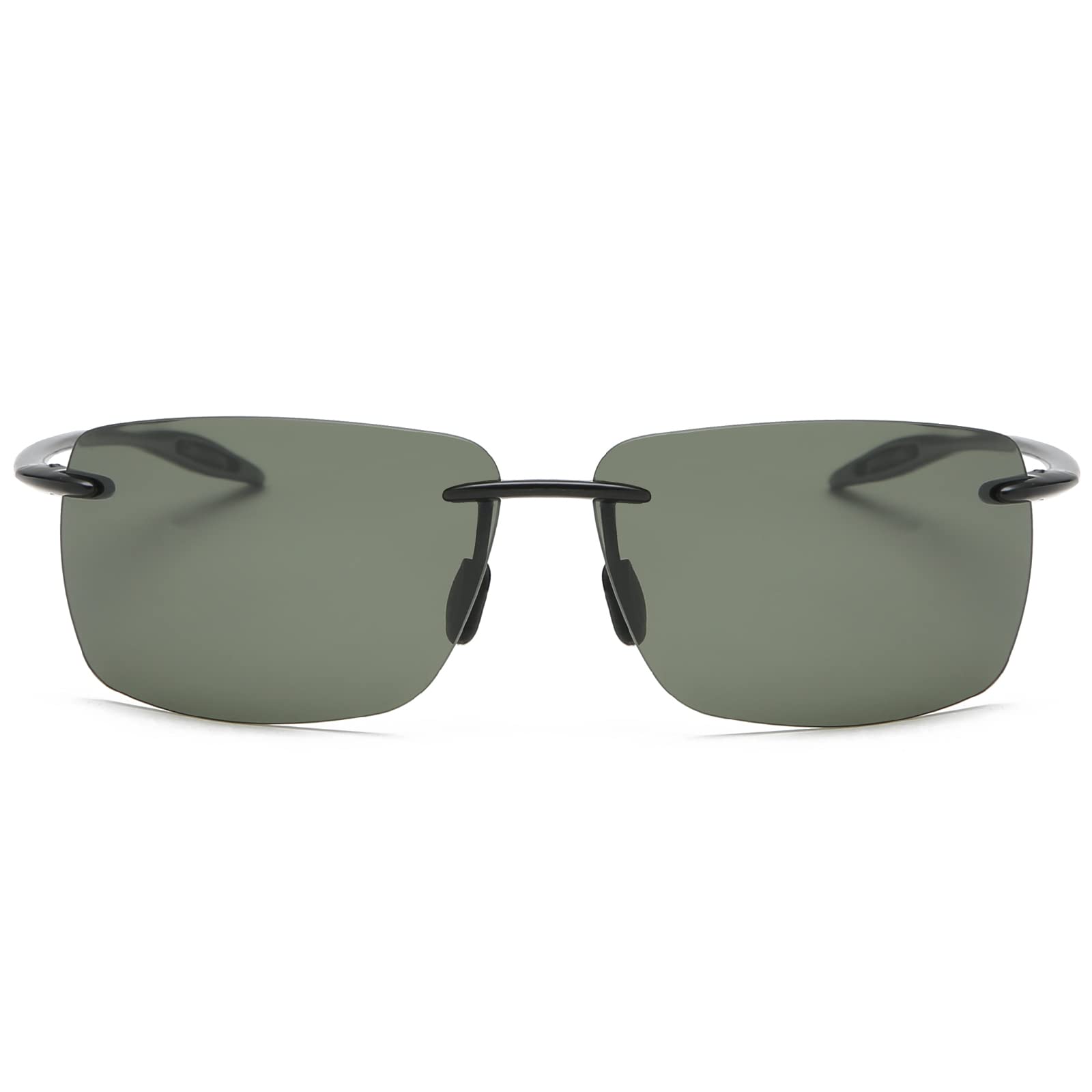 Polarized Sports Sunglasses for Men and Women Driving Cycling Running Fishing Golf 100% UV Protection Rimless Sun Glasses Fashion Unisex Shades Retro Eyeglasses Anti Glare Classic Mirror Lens Eyewear