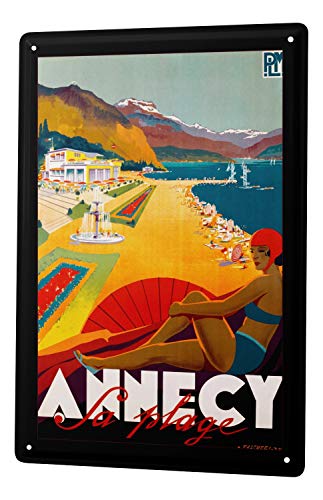 LEotiE SINCE 2004 Plaque en Métal Métallique Poster Mural tin Sign 40×30 cm Ville France Annecy
