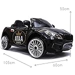 ATAA Coche eléctrico niños con Mando y batería 12v Estilo BMW X5 12v Coche eléctrico para niños Negro