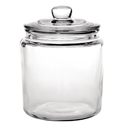 Olympia Biscotti Biscuit Cookie Jar with Lid 6.5 Litre, Clear Glass, Size: 293(H) x 200(Dia) mm, Sweets, Confectionery