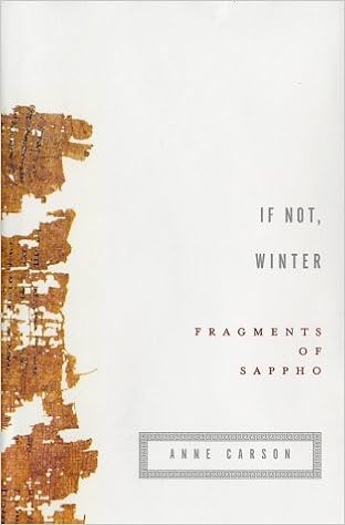 If Not Winter Fragments Of Sappho Sappho 8601422842104 Amazon