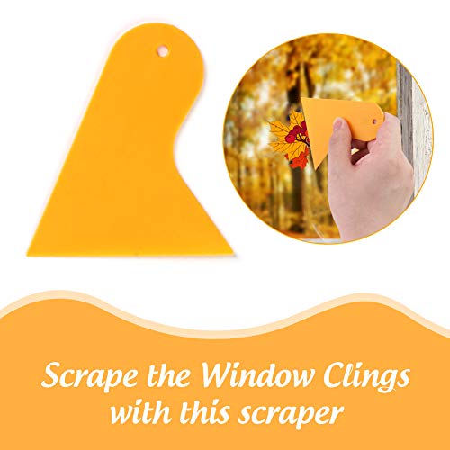 DomeStar Fall Leaves Window Clings, 174PCS Window Fall Stickers Maple Leaves Window Decals for Halloween Thanksgiving Day Decorations