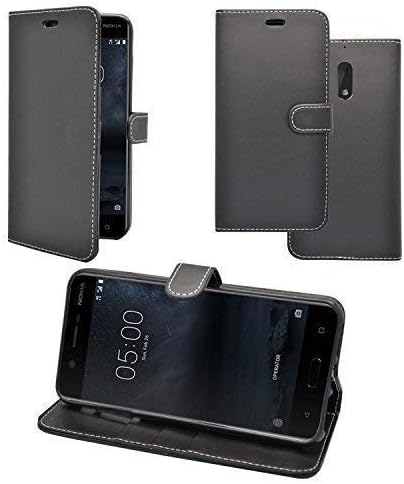 Mobile Phone Case Cover Compatible For Nokia 8 Wallet Flip Stand Card Slot PU Leather Magnetic Closure Case Cover In Black