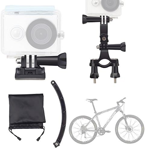 Gorilla Gear Action Camera Bike Kit - Includes Helmet Mount, Frame Mount, Extension, 3-way-pivot, Travel Bag - For Gopro and Other Compatible Action Cameras - 1 Year Warranty