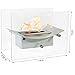 Sunnydaze Zen Tabletop Fireplace, Indoor Ventless Bio Ethanol Fire Pit, Long Lasting Burn Time, White