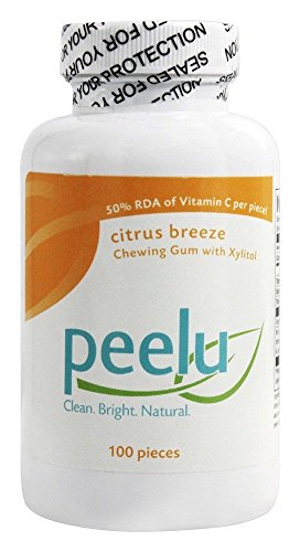 PeeluCitrus Breeze Chewing Gum with Xylitol 100 Ct