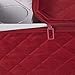 Richards Homewares China Storage Chest, for Stemware Upto 12-Glass, Quilted Canvas-Crimson