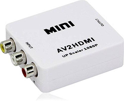 Microware Mini AV2HDMI Composite RCA CVBS AV to HDMI Converter, Mini Composite RCA CVBS AV to HDMI Converter for VCR DVD 720P 1080P