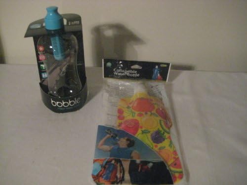 Bobble BPA Free Water Bottle Blue &amp; Free Collapsible Water Bottle
