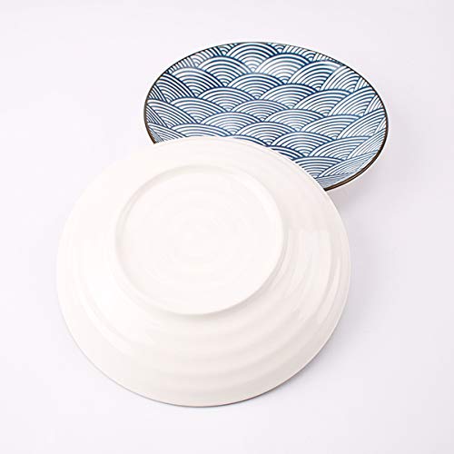 YALONG Ceramic Japanese Dinner Plates Set 7 Inch Appetizer Shallow