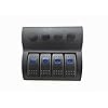 Iztoss-Splashproof-Waterproof-Rocker-Switch-Panel-Black-with-Red-LED-Indicators-for-Boat-Marine-Bridge-Control-Push-Button-Circuit-Breakers-Overload-Protected-12v-24v