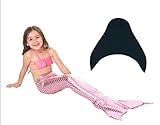 3Pcs Sets Girls Sparkle Mermaid Tail with Mono Fin Swimmable Swimwear