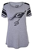 NBA Women's Cleveland Cavaliers Box Varsity Stripe Short Sleeve T-Shirt Top, Large, Heather Gray