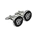 GGemony Men's Fashion Luxurious Tuxedo Shirts 2PCS Cufflinks, Gift Box- Premium Quality Personalized Alphabet Letter-C-Black