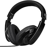 RockPapa On Ear Stereo Headphones Earphones for Adults Kids Childs Teens, Adjustable, Heavy Deep Bass for iPhone iPod iPad MacBook Surface MP3 DVD Smartphones Laptop Black